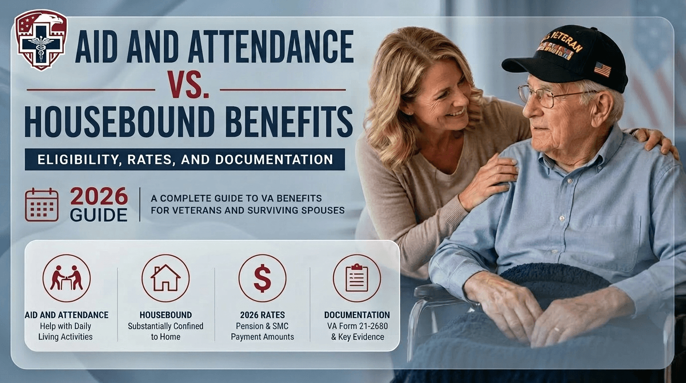 Aid and Attendance vs. Housebound Benefits: Eligibility, Rates, and Documentation (2026 Guide)